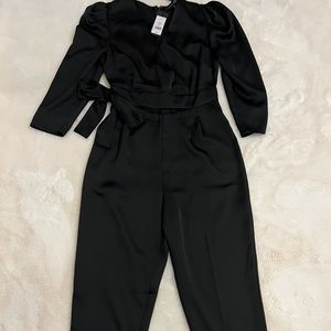 *BRAND NEW* Dynamite Black Silk Romper w/ Middle Cut-Out and Side Bow